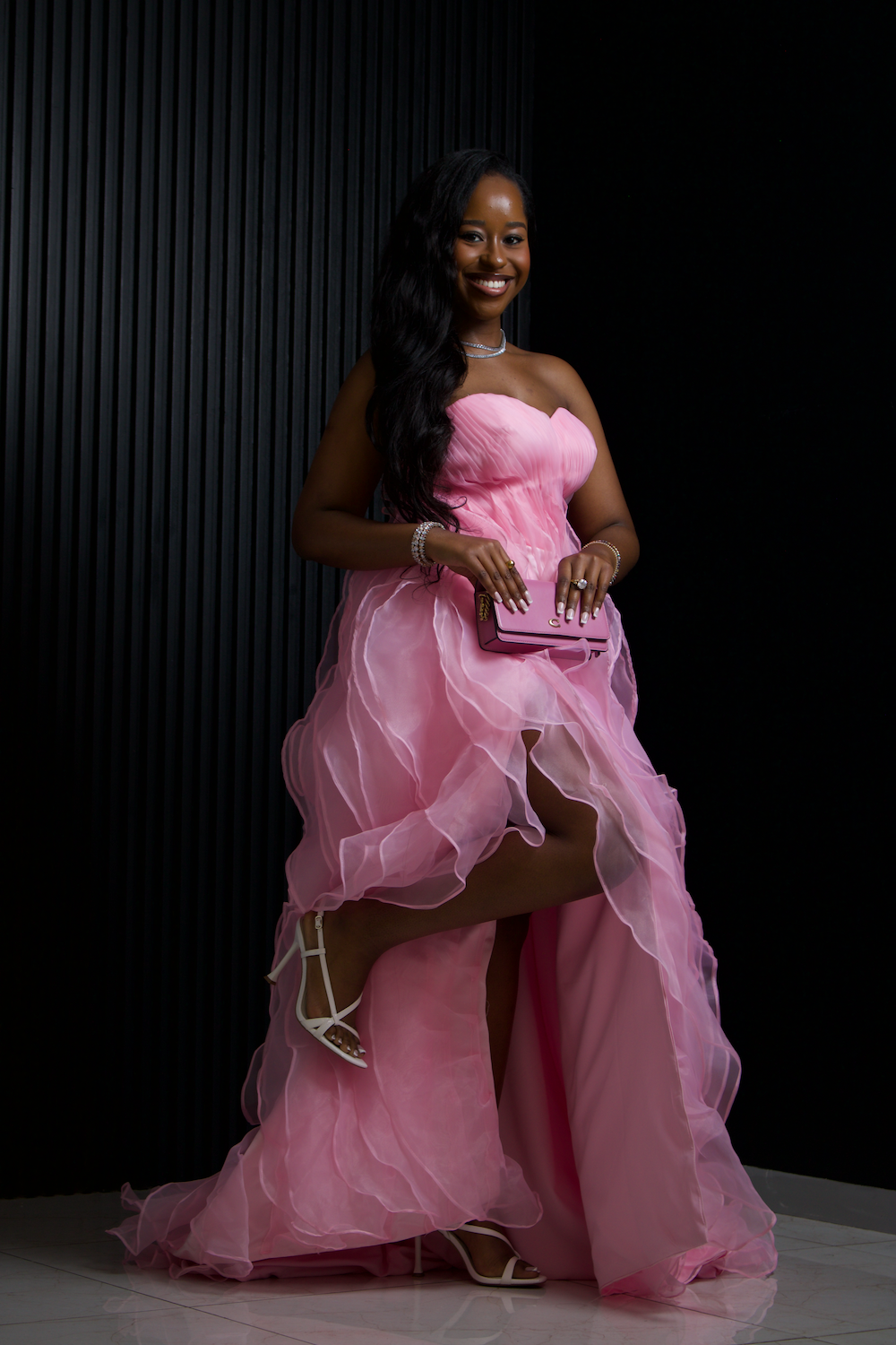 ROSÉ RAPTURE – RUFFLE COUTURE GOWN